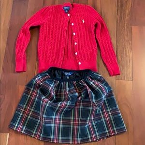 Polo Ralph Lauren 6x sweater and skirt
